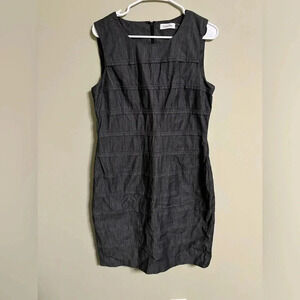 Calvin Klein Dress Women’s Size 12 Gray Sleeveless Knee Length Sheath